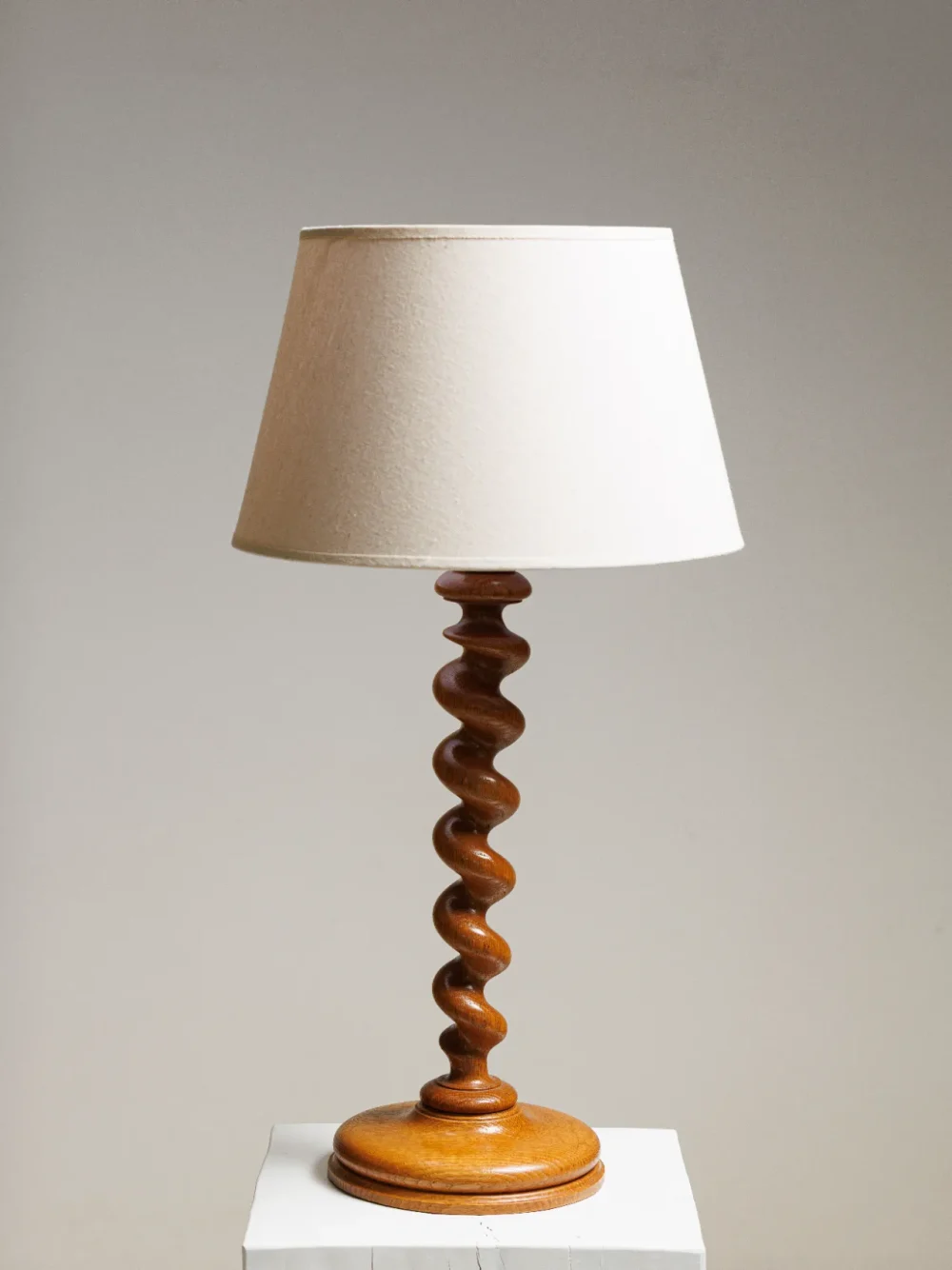 Pied de lampe torsadé – travail français – édition h67, circa 1960.