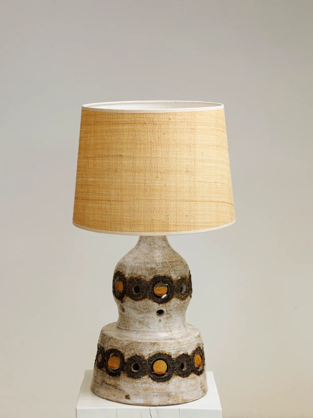 Lampe en céramique par georges pelletier – édition h44 à la douille, circa 1960.