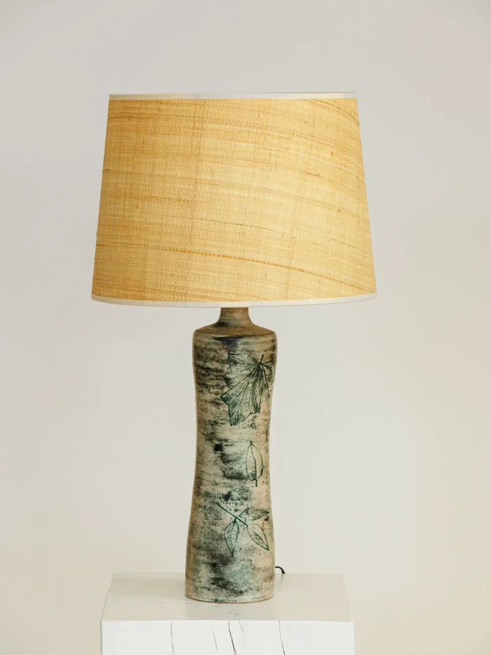 Lampe céramique par jacques blin – édition h42 à la douille, circa 1960-1970.